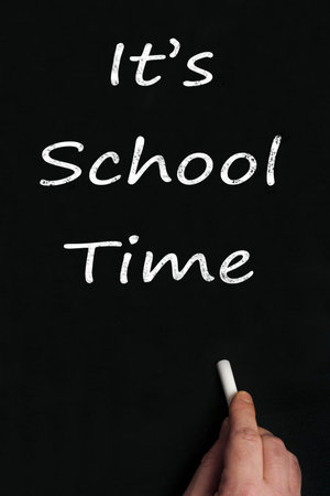It's school time write on black boardの写真素材