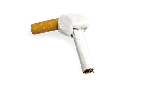 Cigarette isolated on white backgroundの写真素材