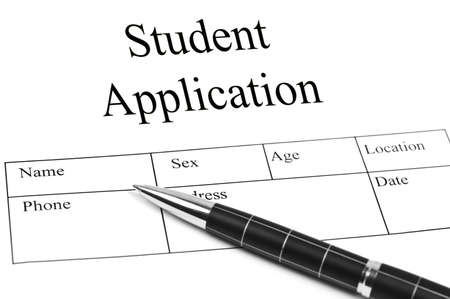 Student Application and an penの写真素材