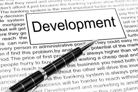Development word on business pageの写真素材