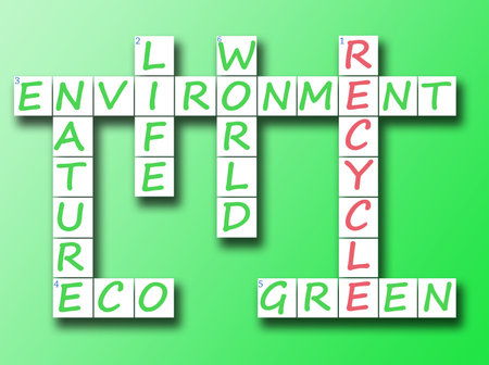 Recycle red word on crossword
