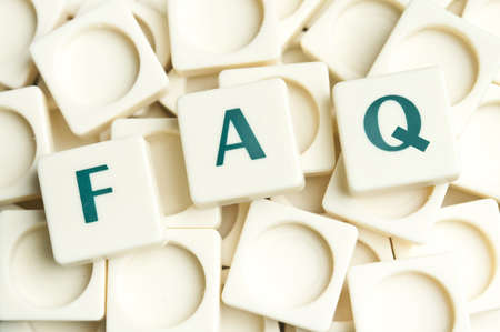 FAQ word made by leter piecesの写真素材