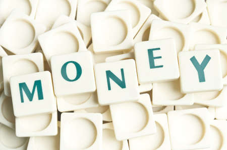 Money word made by leter piecesの写真素材