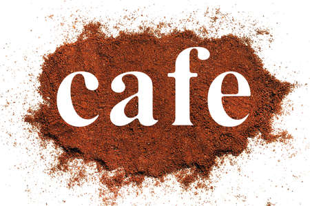Isolated cafe word on white background の写真素材