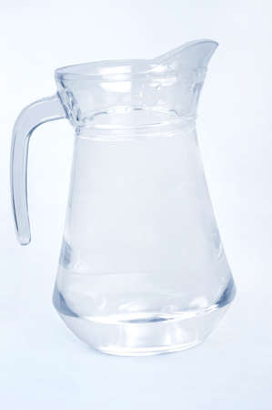 Water pitcher on grey background の写真素材