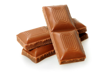 Isolated chocolate on white background 