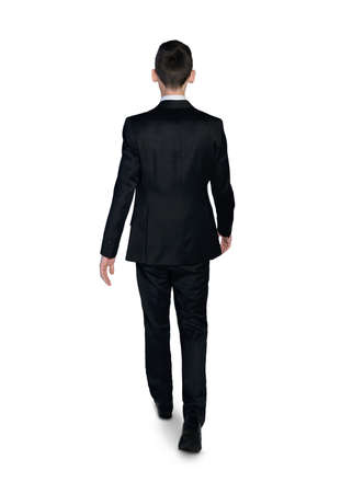 Isolated business man walk awayの写真素材