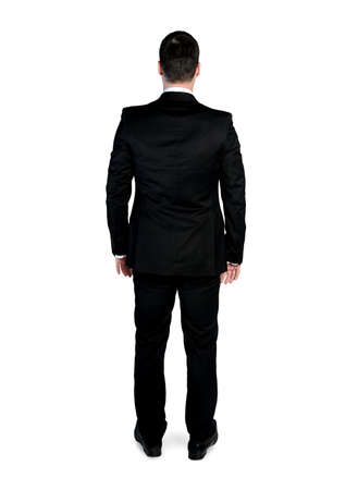 Isolated business man looking backの写真素材