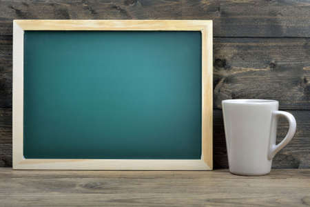 School board on wooden tableの写真素材