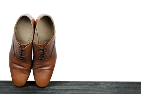 Business shoes on wooden floor