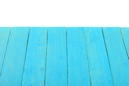 Empty blue wooden table backgroundの写真素材