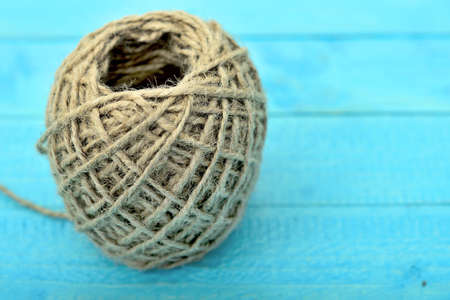 Empty blue wooden table backgroundの写真素材