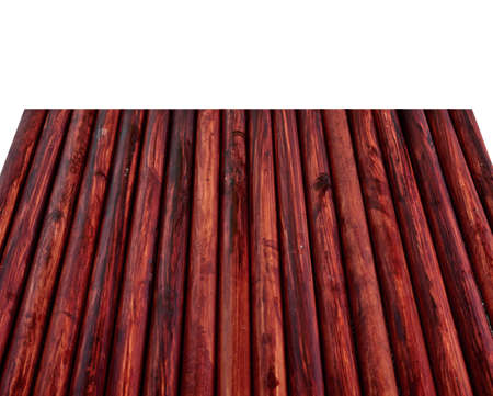 Empty brown wooden table backgroundの写真素材