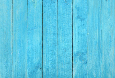 Empty blue wooden table backgroundの写真素材