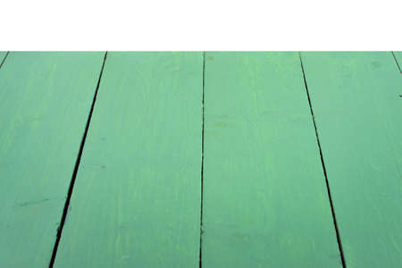 Empty green wooden table backgroundの写真素材