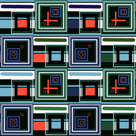 Abstract modern squares seamless pattern texture retro colors background