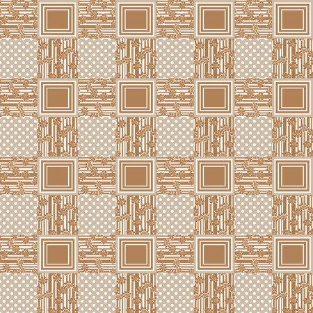Patchwork seamless pattern floral cartoon ornament backgroundの写真素材