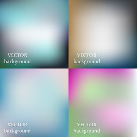 Abstract colorful blurred smooth vector backgrounds set EPS10のイラスト素材