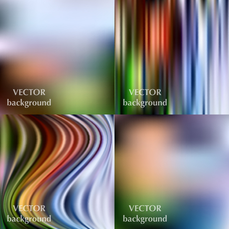 Abstract colorful blurred smooth vector backgrounds set のイラスト素材