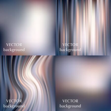 Abstract colorful blurred smooth vector backgrounds set EPS10のイラスト素材