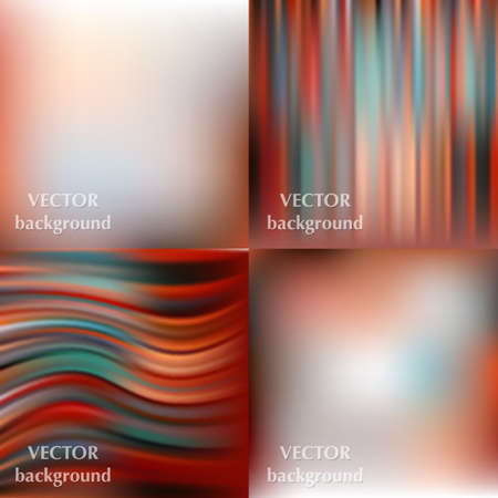 Abstract beautiful colorful blurred wavy smooth vector spring backgrounds set EPS10のイラスト素材