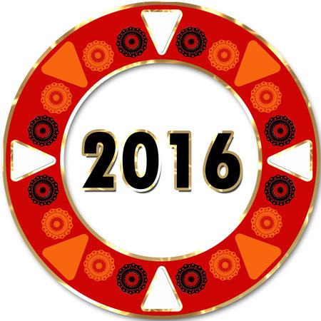 Creative happy new year greeting design plate in restaurant design