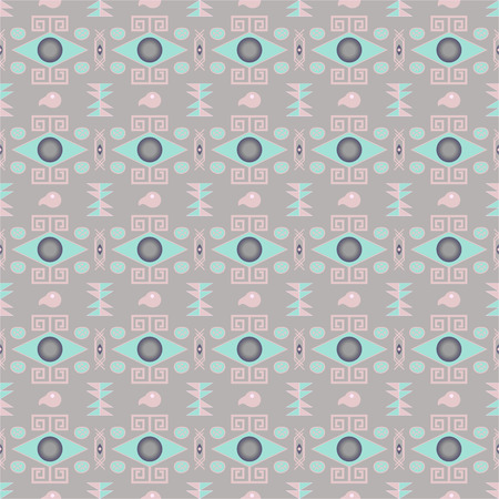 Aztec, American indian seamless pattern colorful folk ornament backgroundの写真素材