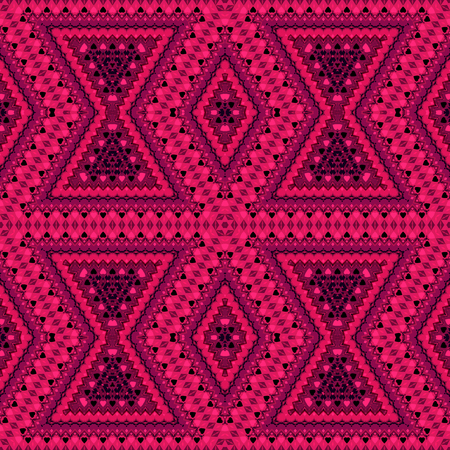 Seamless mosaic tile red abstract pattern backgroundの写真素材