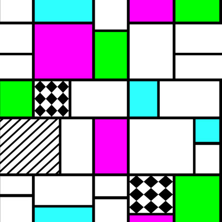 Seamless geometrical simple shapes elements pattern backgroundの写真素材