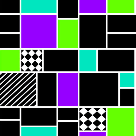 Seamless geometrical simple shapes elements pattern backgroundの写真素材
