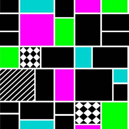 Seamless geometrical simple shapes elements pattern backgroundの写真素材