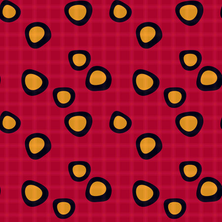 Seamless checkered plaid red colors pattern backgroundの写真素材