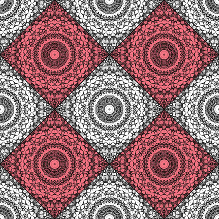 Seamless abstract traditional ethno african mosaic pattern retro backgroundの写真素材