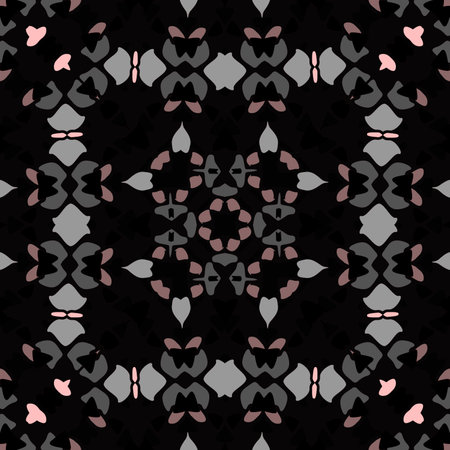 Seamless abstract traditional ethno african mosaic pattern retro backgroundの写真素材