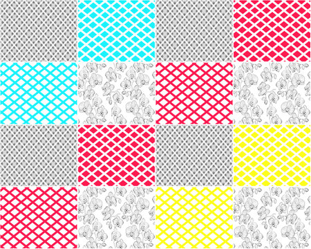 Seamless abstract traditional ethno african mosaic pattern retro backgroundの写真素材