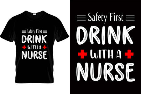 Nursing t-shirt design vector. Print-ready nursing shirt gift for Nurse. International Nurse day Gift.のイラスト素材