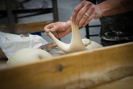 stages of processing artisan bread