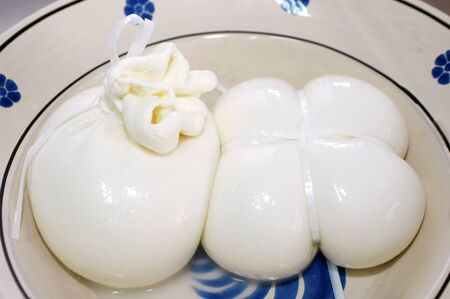 delicious Apulian regional dish with two burrata