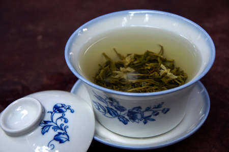 Chinese tea in the cupの写真素材