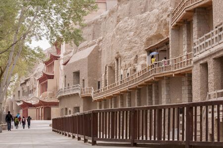 Dunhuang Mogao sceneryのeditorial素材