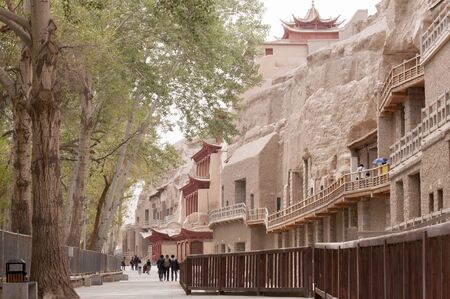 Dunhuang Mogao sceneryのeditorial素材