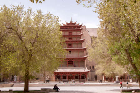 Dunhuang Mogao sceneryのeditorial素材