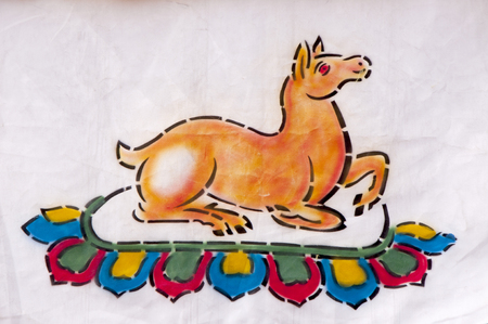 Closeup of horse paintingのeditorial素材