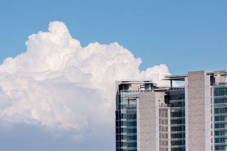 clouds and building