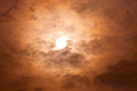 cloud and sunの写真素材