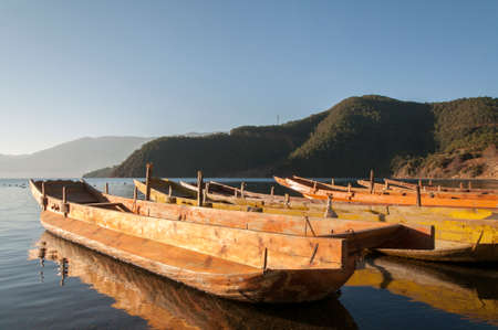 Yunnan Lugu Lake sceneryの写真素材