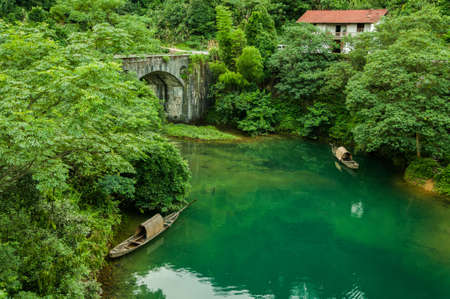 Boat on the riverのeditorial素材