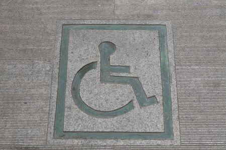 Disabled road signの写真素材