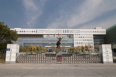 Figurine of woman on the gateのeditorial素材