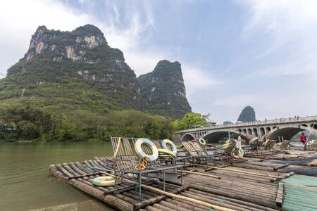 Guangxi Guilin and Yangshuo landscapeのeditorial素材